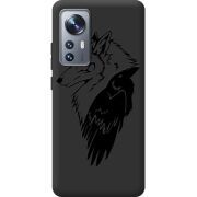 Черный чехол BoxFace Xiaomi 12 / 12X Wolf and Raven