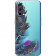 Прозрачный чехол BoxFace OnePlus Nord CE 5G Feathers