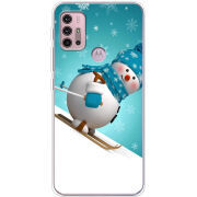 Чехол BoxFace Motorola G10 Skier Snowman