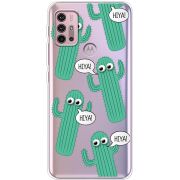 Прозрачный чехол BoxFace Motorola G10 с 3D-глазками HIYA