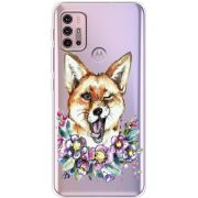 Прозрачный чехол BoxFace Motorola G10 Winking Fox