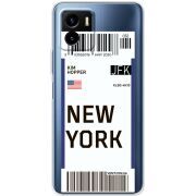 Прозрачный чехол BoxFace Vivo Y15S Ticket New York