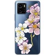 Прозрачный чехол BoxFace Vivo Y15S Cherry Blossom