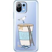 Прозрачный чехол BoxFace Xiaomi Mi 11 Lite Segull in Cofee Pool