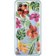 Прозрачный чехол BoxFace Xiaomi Mi 11 Lite Tropical Flowers