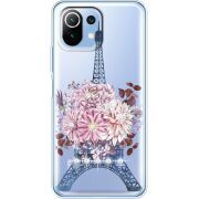 Чехол BoxFace со стразами Xiaomi 11 Lite 5G NE Eiffel Tower