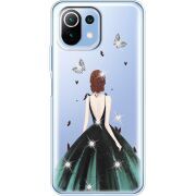Чехол BoxFace со стразами Xiaomi 11 Lite 5G NE Girl in the green dress