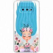 Прозрачный чехол Uprint Samsung G970 Galaxy S10e Blue Hair