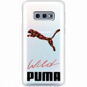 Прозрачный чехол Uprint Samsung G970 Galaxy S10e Wild Cat