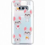 Прозрачный чехол Uprint Samsung G970 Galaxy S10e с 3D-глазками Mouse