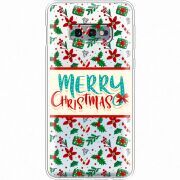 Прозрачный чехол Uprint Samsung G970 Galaxy S10e Vintage Christmas Pattern