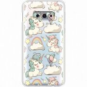 Прозрачный чехол Uprint Samsung G970 Galaxy S10e Unicorns