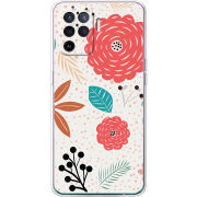 Чехол BoxFace OPPO Reno5 Lite Line Flowers