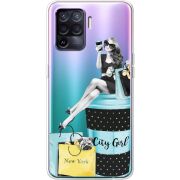 Прозрачный чехол BoxFace OPPO Reno5 Lite City Girl