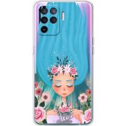 Прозрачный чехол BoxFace OPPO Reno5 Lite Blue Hair