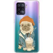 Прозрачный чехол BoxFace OPPO Reno5 Lite Dog Coffeeman