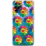Прозрачный чехол BoxFace OPPO Reno5 Lite Hippie Flowers