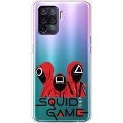 Прозрачный чехол BoxFace OPPO Reno5 Lite siquid game люди в красном