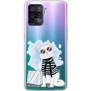 Прозрачный чехол BoxFace OPPO Reno5 Lite Cat Style