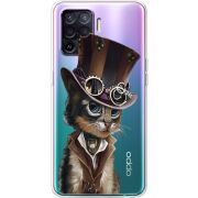 Прозрачный чехол BoxFace OPPO Reno5 Lite Steampunk Cat