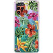Прозрачный чехол BoxFace OPPO Reno5 Lite Tropical Flowers