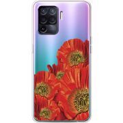 Прозрачный чехол BoxFace OPPO Reno5 Lite Red Poppies