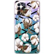 Прозрачный чехол BoxFace OPPO Reno5 Lite Cotton flowers