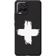 Черный чехол BoxFace Realme 8 Білий хрест ЗСУ