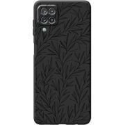 Черный чехол BoxFace Samsung A125 Galaxy A12 Leaves
