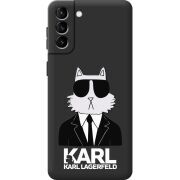 Черный чехол BoxFace Samsung Galaxy S21 FE (G990) Cat in Black