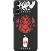 Черный чехол BoxFace Samsung Galaxy S21 FE (G990) RedWhite Coffee