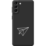 Черный чехол BoxFace Samsung Galaxy S21 FE (G990) Paper Plane
