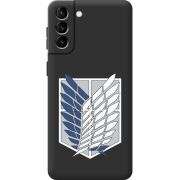 Черный чехол BoxFace Samsung Galaxy S21 FE (G990) Атака Титанов Крылья Свободы