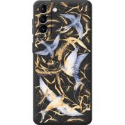 Черный чехол BoxFace Samsung Galaxy S21 FE (G990) Ластівки