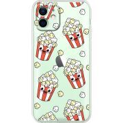 Прозрачный чехол BoxFace Apple iPhone 12 с 3D-глазками Popcorn