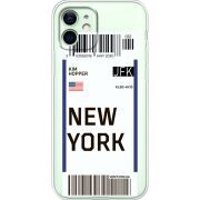 Прозрачный чехол BoxFace Apple iPhone 12 Ticket New York