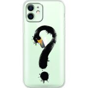 Прозрачный чехол BoxFace Apple iPhone 12 Swan question