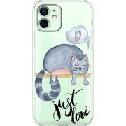 Прозрачный чехол BoxFace Apple iPhone 12 Just Love