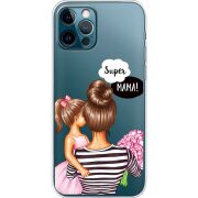Прозрачный чехол BoxFace Apple iPhone 12 Pro Super Mama and Daughter