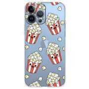 Прозрачный чехол BoxFace Apple iPhone 13 Pro Max с 3D-глазками Popcorn