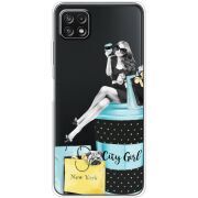 Прозрачный чехол BoxFace Samsung Galaxy A22 5G (A226) City Girl