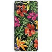 Прозрачный чехол BoxFace Samsung Galaxy A22 5G (A226) Tropical Flowers