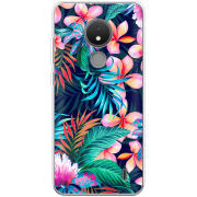 Чехол BoxFace Nokia C21 flowers in the tropics