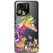 Прозрачный чехол BoxFace Xiaomi Redmi 10A Colorful Giraffe
