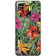 Прозрачный чехол BoxFace Xiaomi Redmi 10A Tropical Flowers