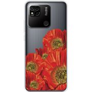 Прозрачный чехол BoxFace Xiaomi Redmi 10A Red Poppies