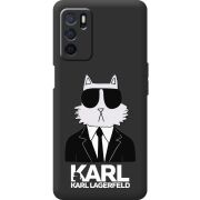 Черный чехол BoxFace OPPO A16 Cat in Black