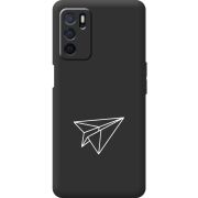 Черный чехол BoxFace OPPO A16 Paper Plane