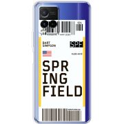 Прозрачный чехол BoxFace Vivo Y21 Ticket Springfield