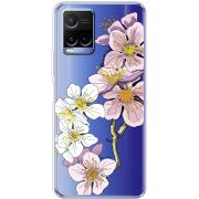 Прозрачный чехол BoxFace Vivo Y21 Cherry Blossom